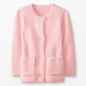 Hanna Andersson Pink Marshmallow Comfy Cozy Fleece Fuzzy Sweater Girls Size 6-7